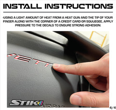C5 Corvette Dash Lettering Decal Kit (1997-2004) Base & Z06 –COLOR OPTIONS–
