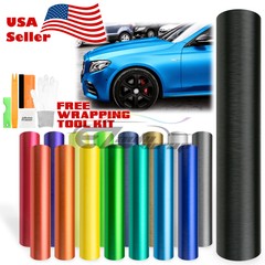 Brushed Aluminum Metal Steel Car Vinyl Wrap Sticker Decal Film Peel and Stick