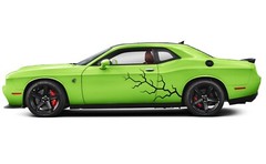 New LIGHTNING BOLT 21″ x 48″ vinyl RACING STRIPES Decal qty 1 (Fits Challenger)