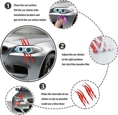2PCS Claw Mark Decals for Cars,Headlight Car Sticker,Stripes Scratch Decal Vi…