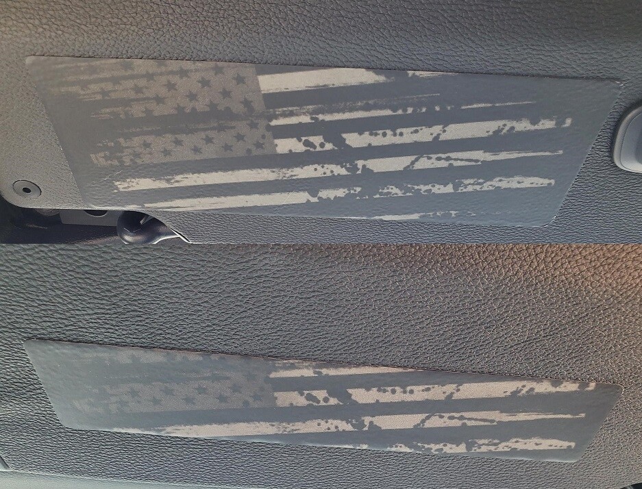 Sun Visor Warning Label Decal for 2018 – 2023 Jeep Wrangler JL American Flag