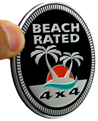 1pc Beach Rated Sticker Decal Emblem 4×4 Badge Auto Fender 6cm 2.36″