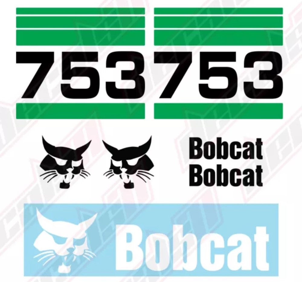 Bobcat 753 Skid Steer Set Vinyl Decal Sticker – Aftermarket