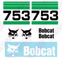 Bobcat 753 Skid Steer Set Vinyl Decal Sticker – Aftermarket