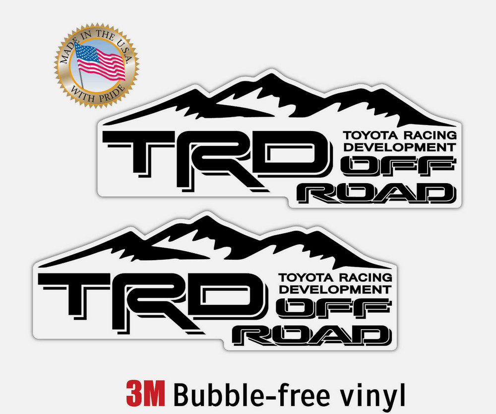 2X TRD RACING DEVELOPMENT OFF ROAD DECAL 16X6″ PRINTED Fits Toyota Tacoma Tundra