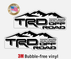 2X TRD RACING DEVELOPMENT OFF ROAD DECAL 16X6″ PRINTED Fits Toyota Tacoma Tundra