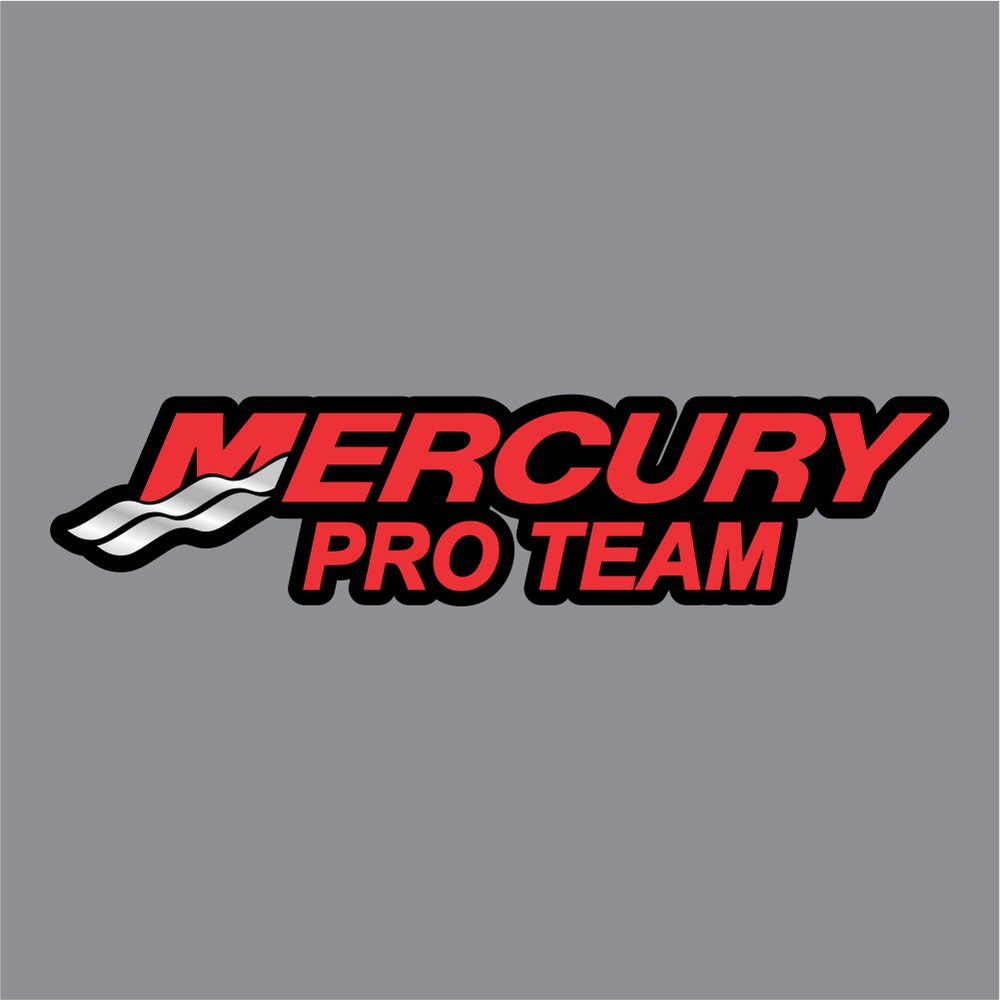 700-108 Red/Black Mercury Pro Team Carpet Graphic Decal for Fishing Bass Boats