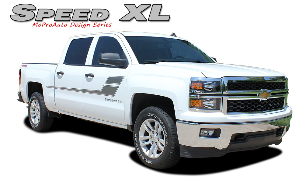 2000-2018 Chevy Silverado Speed XL 3M Pro Vinyl Side Door Stripe Decals Graphic