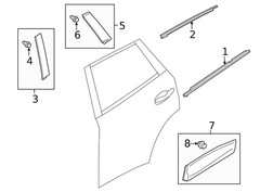 Genuine Mazda Door Applique KB7W-50-M40B