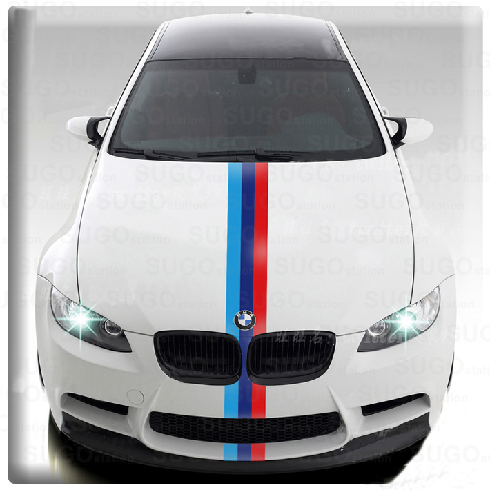 36″ BMW M-Power 3-Colored Racing Body Stripe Decal Custom DIY Sticker 3ft