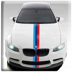 36″ BMW M-Power 3-Colored Racing Body Stripe Decal Custom DIY Sticker 3ft