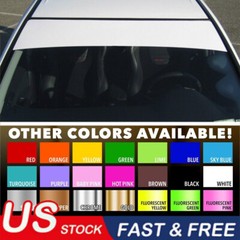 8*60inch/10*60inch Universal Windshield Banner White Vinyl Decal Sun Strip USA