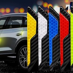 4x Reflective Car Door Handle Edge Protective Film Sticker Warning Safety Strip