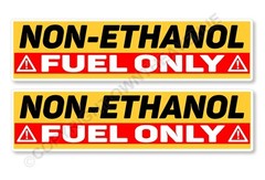 x2 Non-Ethanol Fuel Only Gasoline Gas Truck Tank Can Diesel Vinyl Sticker Decals