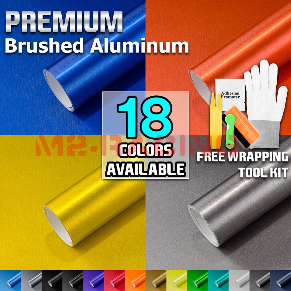 Brushed Aluminum Metal Steel Car Vinyl Wrap Sticker Decal Film Peel and Stick