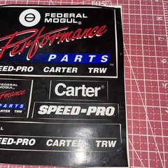 Vintage Original Federal Mogul Performance Parts Carter TRW Decal Sticker Racing