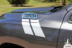 Hood Stripes HASH MARKS Bar Decals Vinyl Graphic for 2019-2024 Dodge Ram