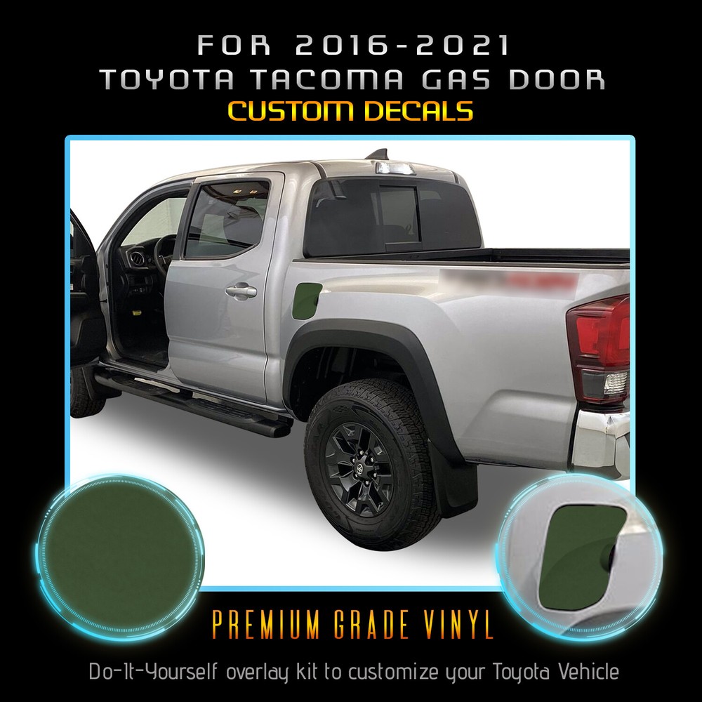 For 2016-2021 Toyota Tacoma Gas Door Graphic Overlay Decal – Matte Vinyl