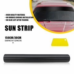 12*60inch Matte Black Windshield Visor Sun Vinyl Blank Banner Cover Sticker USA