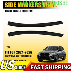 Precut Smoke Tint Vinyl Decals for 24-26 BMW X5 Front Side Marker Lights 1~10X