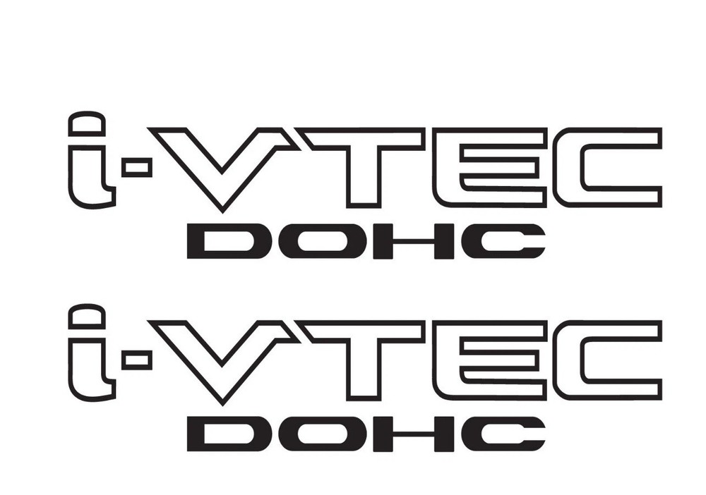 Set Of 2 i-VTEC DOHC JDM Honda Civic Vinyl Decal Sticker Truck Car