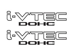 Set Of 2 i-VTEC DOHC JDM Honda Civic Vinyl Decal Sticker Truck Car