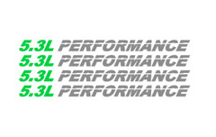 5.3L PERFORMANCE set of 4 Hood decals emblem – Fits Chevy Silverado GMC 53P 4PAK