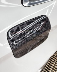 24K Chopped Forged Carbon Fiber Gloss Black Car Vinyl Wrap Sticker Decal Sheet