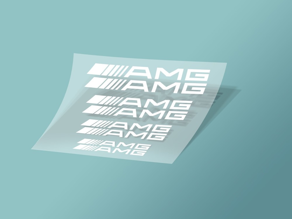 8pcs AMG Caliper Decal Stickers, Die-Cut Vinyl Decal Sticker