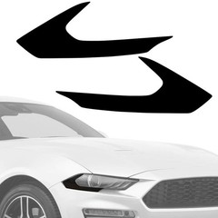 Headlight Side Marker Amber Delete Smoked Black Tint For 2018-2021 Ford Mustang