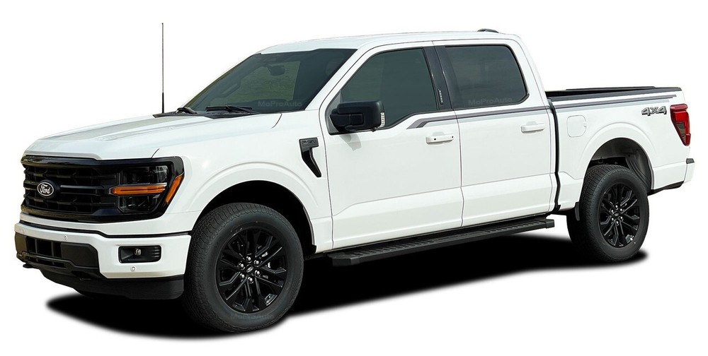 ENFORCER FP700 2021-2024 Ford F-150 Side Body Decals Stripes Vinyl Graphic Black