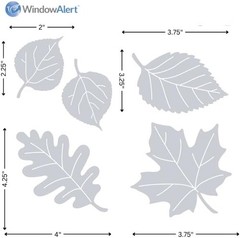 Protect Birds with Leaf Medley UV-Reflective Window Decals – 5 Decorative Clings