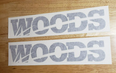 Woods Attachments 12” Decals x2 Farm Equipment Vinyl Decals Stickers gloss black