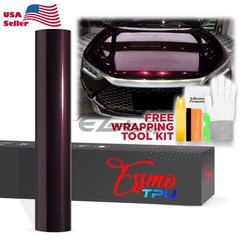 Gloss Metallic Wine Red PPF TPU Paint Protection Film Dry Wet Apply Vinyl Wrap