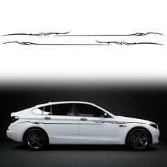 2Pcs 137.7” Universal Car Side Sticker Stripes – Racing Decal for Truck SUV Off