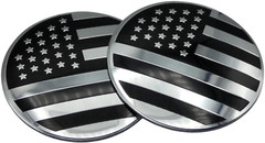 2x American Flag Sticker Decal Fender Emblem Aluminum Dome Shape Car Truck 2.20″