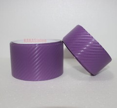3D Purple / Sheet Car PVC Grain Carbon Fiber Vinyl Tape Wrap Sticker Decors Trim