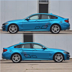 Car Stickers Side Door Body Decal Film Racing Sport Style Decoration Vinyl Trim