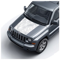 Hood Blackout or Topo Racing Stripes Graphics – Fits 2007-2017 Jeep Patriot