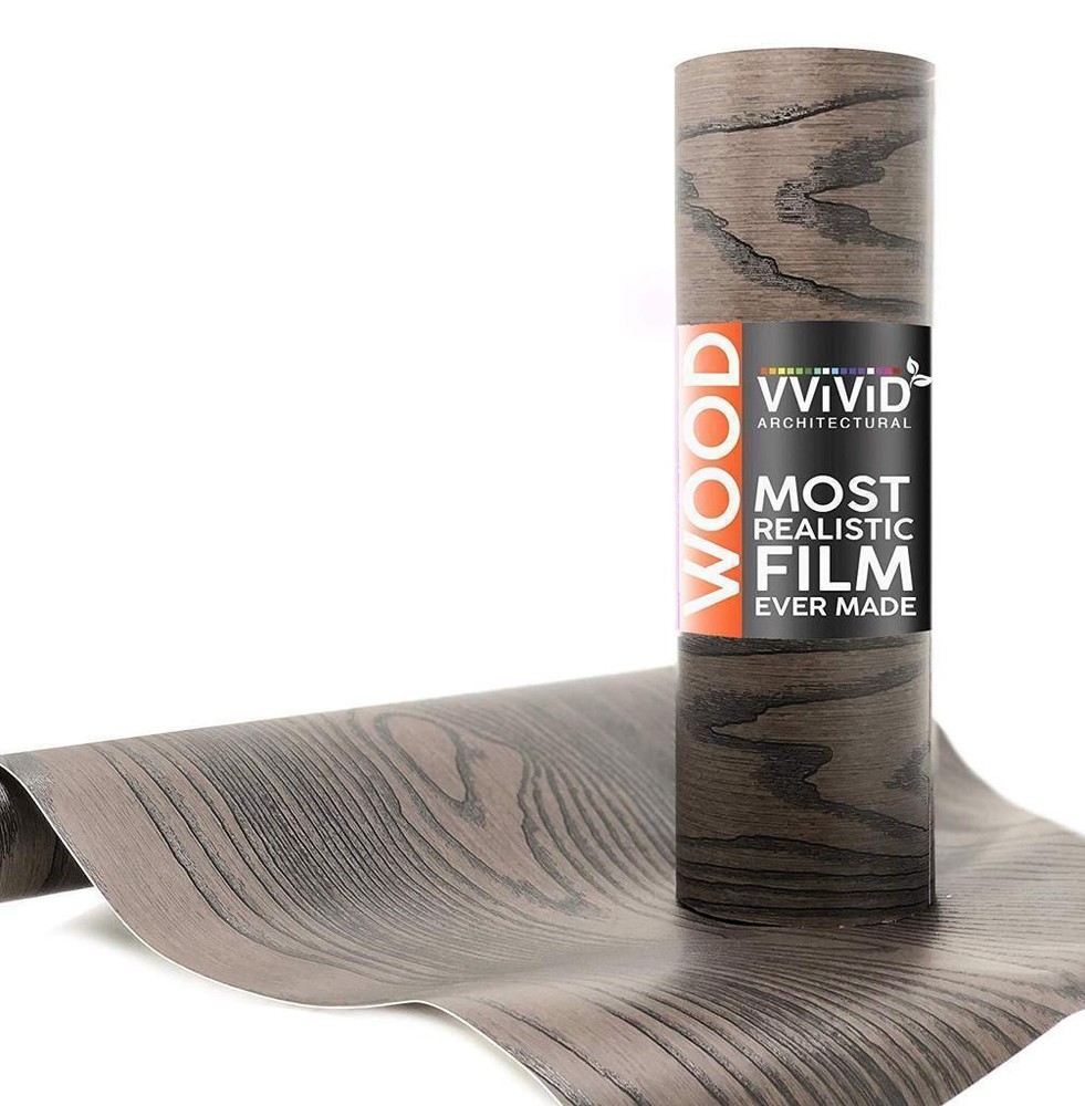 VVivid Chocolate Brown Ash Wood Vinyl Wrap Architectural Film | V139
