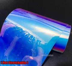 Colorful Rainbow Chameleon Mirror Chrome Car Metal Sticker Vinyl Wrap PVC Strips