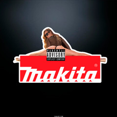 Tool Box MAKITA beautiful model Pinup girl Garage decal sticker 4Inches