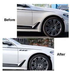 Air Flow Shark Grille Decor Sticker 3.9in*1.4in For Car Fender Hood Side Vent