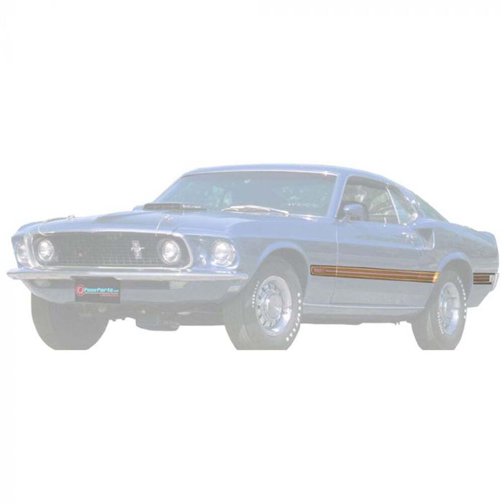 Graphic Express Decal Kit Mustang Mach 1 69 Side Stripe Gold/White No Trunk S…