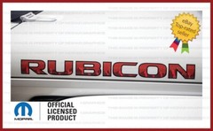 07 – 18 Jeep Wrangler RUBICON Hood Decals Stickers JK mountain red black FJ2M0