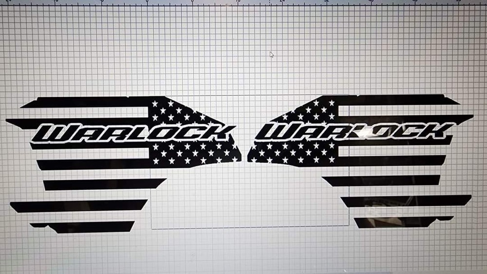 American Flag Bed Graphics. Compatible With Dodge Ram Warlock . Both Sides