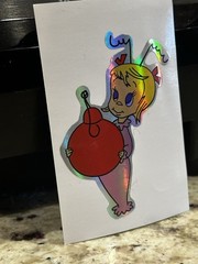 CINDY LOU WHO GRINCH DR SUESS LED Holographic Metallic 3” Vinyl Decal Sticker