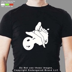 Motorcycle Girl on Crotch Rocket Bikini Biker stunt Fox race Sexy Sticker Decal