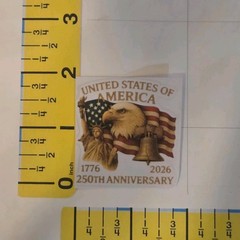 USA Flag Eagle 250th Anniversary Years Decal Sticker 1.75″ x 1.75″