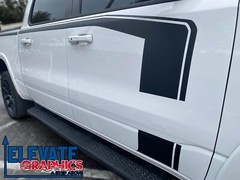 For Ram 1500 Stripes Side Hustle 3m Vinyl Graphics Decals Stickers 2019-2024